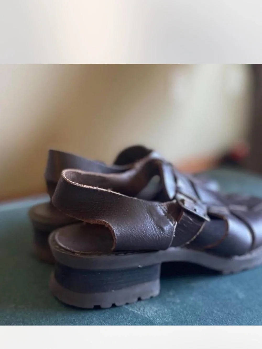 MIA Black Woven Leather Fisherman Sandals with Buckle Y2K